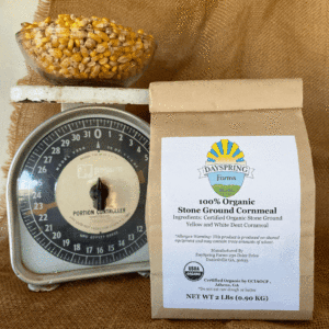 Cornmeal, Stone Ground, Organic 2lbs- Dayspring Farms