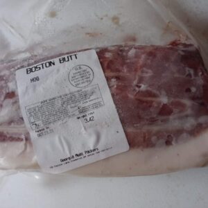 Pork – Boston Butt – Pasture raised, No Corn, No Soy, no antibiotics, Bone-in, 3.55 lbs.