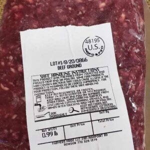 Grass Fed Ground Beef – 1lb (approx 85/15)